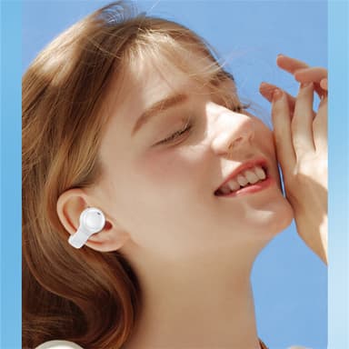 Ørefrie / beinledningshodetelefoner Bluetooth 5.2 Hvit