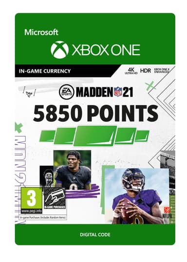 MADDEN NFL 21 - 5850 Madden Points - XBOX One,Xbox Series X,Xbox Serie