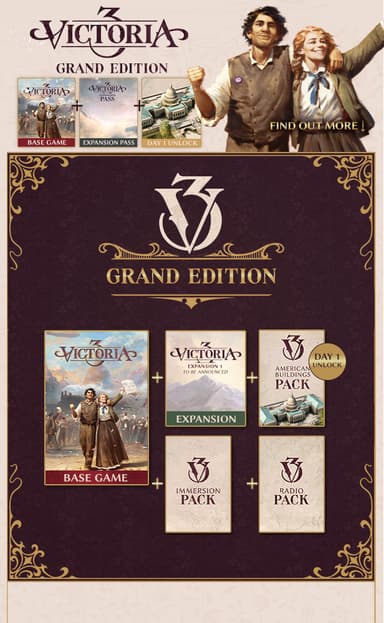 Victoria 3 - Grand Edition - PC Windows,Mac OSX,Linux