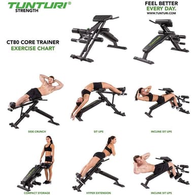 Tunturi Fitness CT80 Core Trainer, Träningsbänkar