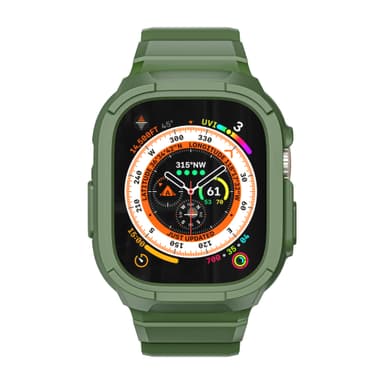 Apple Watch Ultra Ice Armour Frosted TPU integrert klokkebånd Grønn