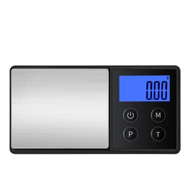 Oppladbar digitalvekt 200 g / 0,01 g Sort
