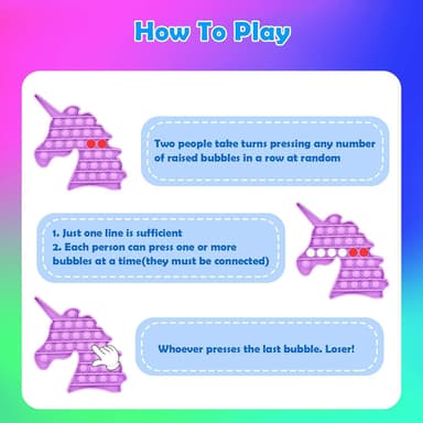 Pop it Fidget-leketøy Unicorn Purple