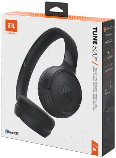 JBL Tune 520BT trådløse on-ear hodetelefoner (sort)