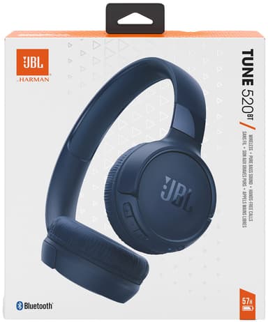 JBL Tune 520BT trådløse on-ear hodetelefoner (blå)
