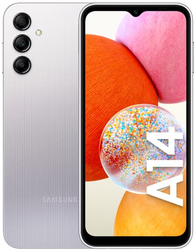Samsung Galaxy A14 smarttelefon 4/128GB (sølv)