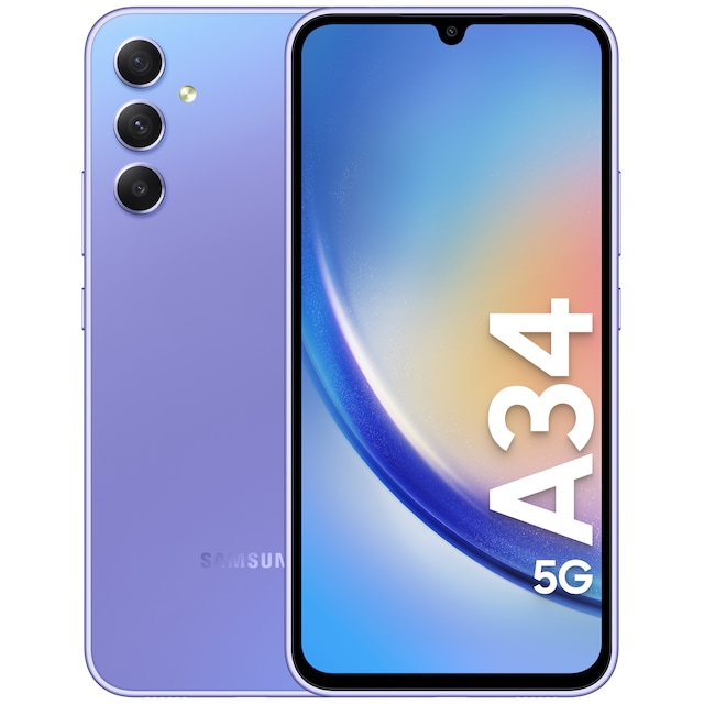 Samsung Galaxy A34 5G smarttelefon 8/256GB (lilla)