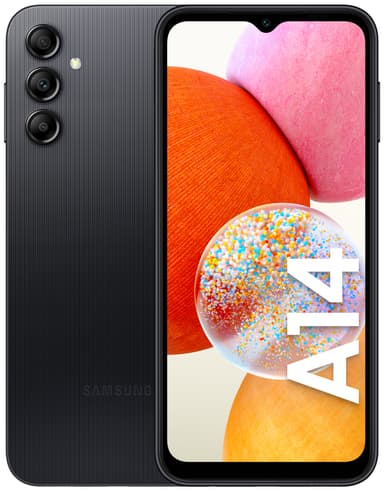 Samsung Galaxy A14 smarttelefon 4/128GB (sort)