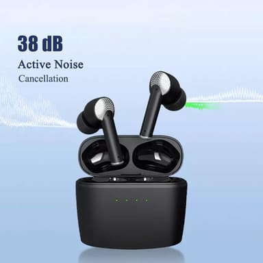 Trådløse ørepropper ANC ENC Noise Cancelling Hall Detection V5.2 Sort