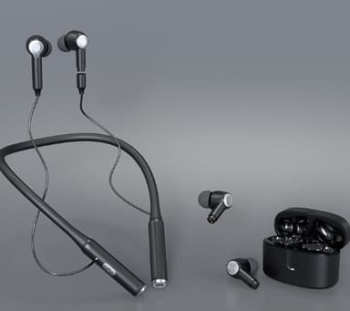 Trådløse sportshodetelefoner med jumper Bluetooth 5.3 Sort