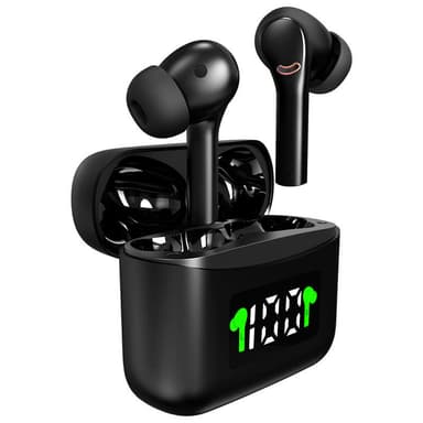 Trådløse ørepropper ANC ENC støyreduksjon Bluetooth 5.2 IPX5 Sort