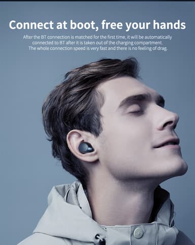 Trådløse ørepropper Bluetooth 5.0 Touch Control Hvit