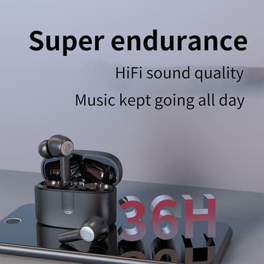 Trådløse ørepropper Bluetooth 5.3 Hvit