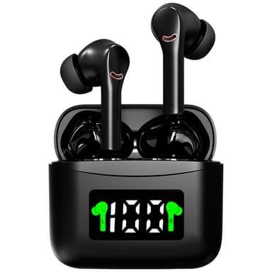 Trådløse ørepropper ANC ENC støyreduksjon Bluetooth 5.2 IPX5 Sort