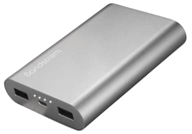 Sandstrøm powerbank lader S6PB12K14 (sølv) Ladere og Powerbank en trådløs lader til telefoner og nettbrett Elkjøp