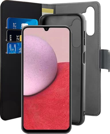 Puro Samsung Galaxy A14 2-i-1 lommebokdeksel (sort)