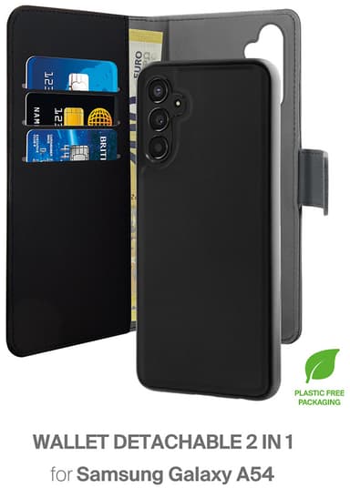 Puro Samsung Galaxy A34 5G 2-i-1 lommebokdeksel (sort)