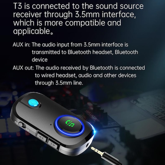 2 i 1 trådløs Bluetooth-sender / mottaker – Telebit