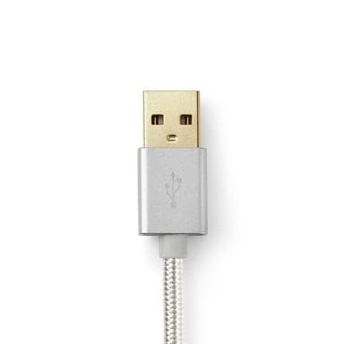 USB 2.0-Kabel for Synkronisering, Lading og AV-Støtte | Gullbelagt 1,0 m | USB-C
