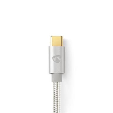 USB 2.0-Kabel for Synkronisering, Lading og AV-Støtte | Gullbelagt 1,0 m | USB-C