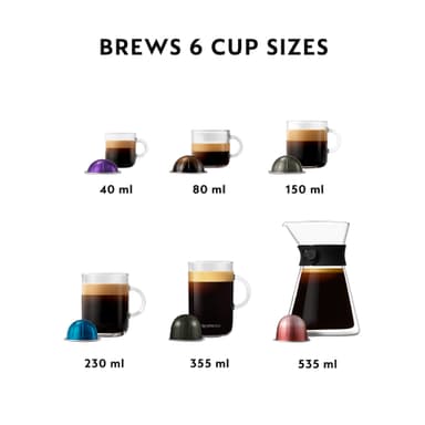 Nespresso Vertuo Lattissima kaffemaskin fra Delonghi ENV300.B (sort)
