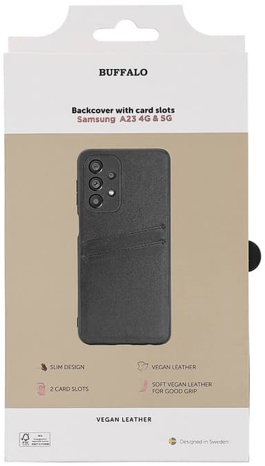 Buffalo Samsung Galaxy A23 5G kortdeksel (sort)