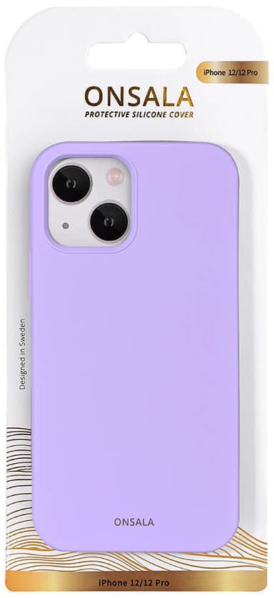 Onsala iPhone 12/12 Pro Silicone deksel (lilla)