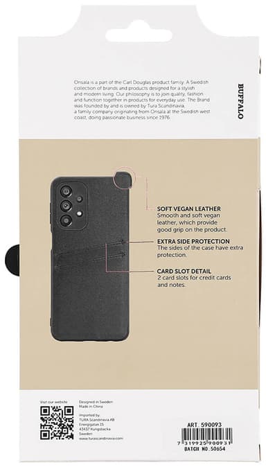 Buffalo Samsung Galaxy A23 5G kortdeksel (sort)