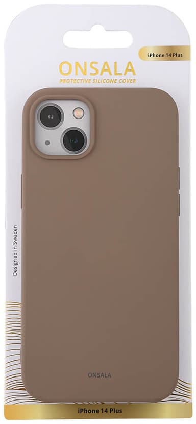 Onsala iPhone 14 Plus Silicone deksel (brun)