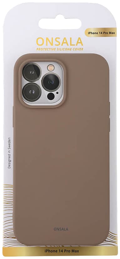 Onsala iPhone 14 Pro Max Silicone deksel (brun)