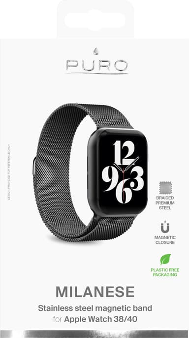 Puro Apple Watch 38-41mm Milanese reim (sort)