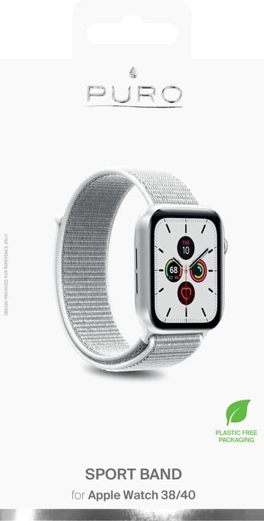 Puro Apple Watch 38-41mm nylonreim (hvit)