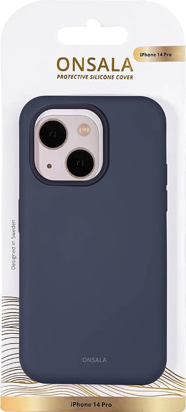 Onsala iPhone 14 Pro Silicone deksel (blå)