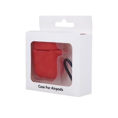 Airpods Beskyttelsesveske med krok, rød
