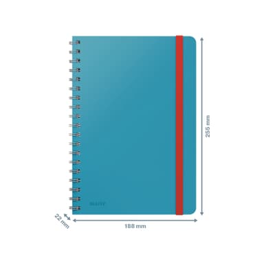 Leitz Cosy Soft Touch stor notatbok Hardcover med spiralinnbinding, ruter