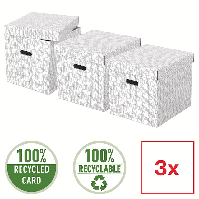 Esselte Home Cube oppbevaringboks, pakke med 3
