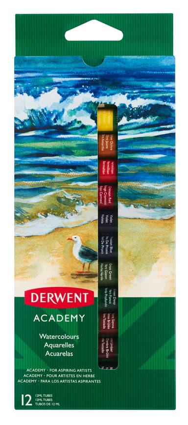 Derwent Academy Akvarellmaling 12ml 12 stk