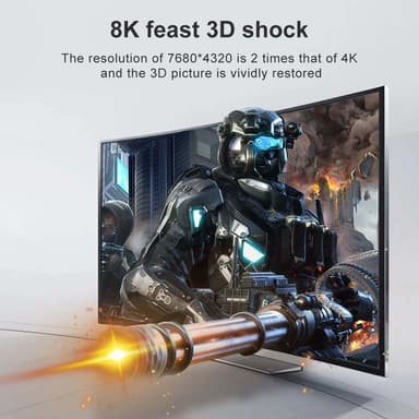 NÖRDIC Displayport 3 til 1 bryter eller 1 til 3 splitter DP1.4 8K30Hz 4k120Hz 32.4Gbps