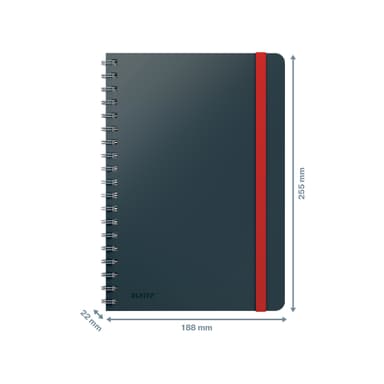 Leitz Cosy Soft Touch notatbok Hardcover med spiralinnbinding, linjer