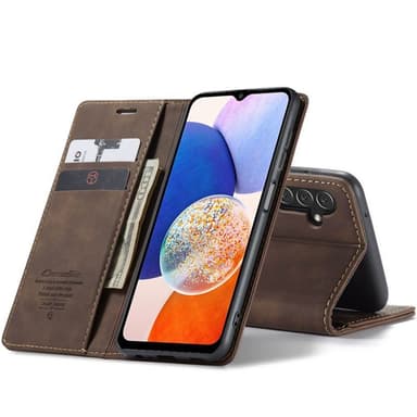 CaseMe Smart Magnet Flipdeksel Samsung Galaxy A14 5G - Coffee