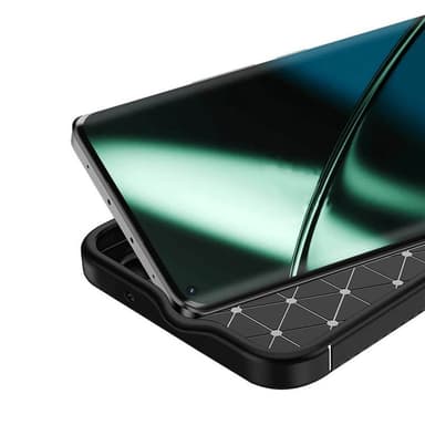 Lærmønstret TPU-deksel OnePlus 11 - Sort