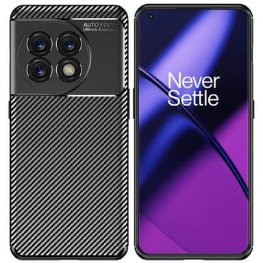 Carbon silikon Deksel OnePlus 11 - Sort