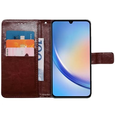 Mobil lommebok 3-kort Samsung Galaxy A34 5G - Brun