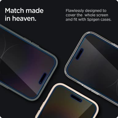 Spigen iPhone 14 Pro Max Skjermbeskytter GLAS.tR EZ Fit Privacy 2-pakning