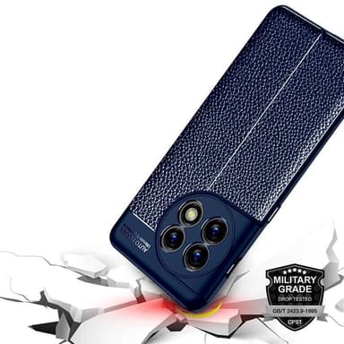 Lærmønstret TPU-deksel OnePlus 11 - Blå