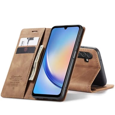CaseMe Smart Magnet Flipdeksel Samsung Galaxy A34 5G - Brun