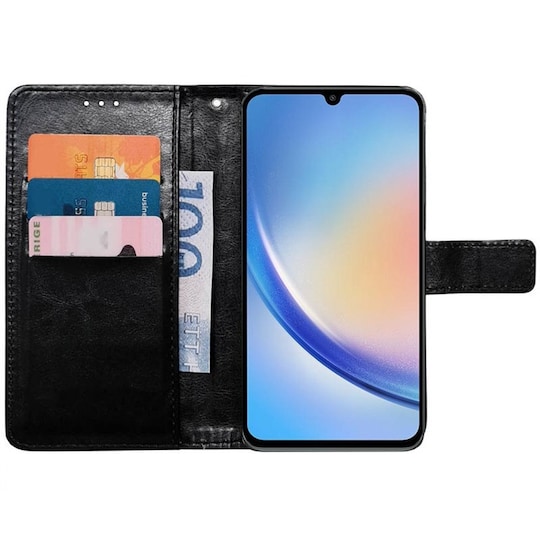Mobil lommebok 3-kort Samsung Galaxy A34 5G - Sort