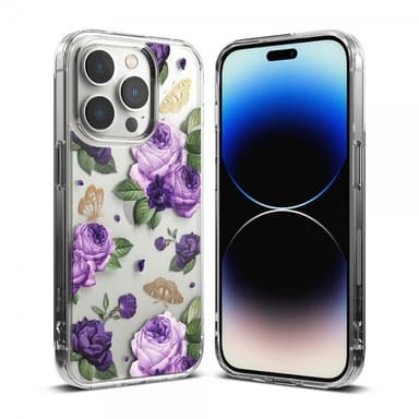 Ringke iPhone 14 Pro Deksel Fusion Design Purple Rose