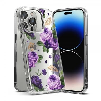 Ringke iPhone 14 Pro Deksel Fusion Design Purple Rose