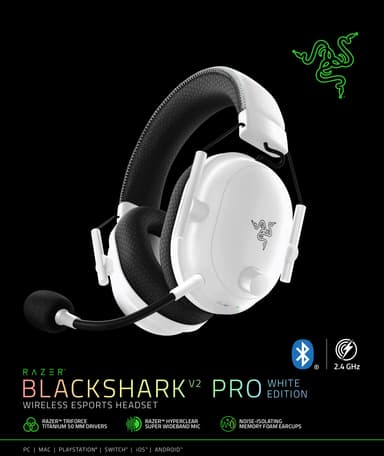 Razer BlackShark V2 Pro 2023 gaming headset (hvit)
